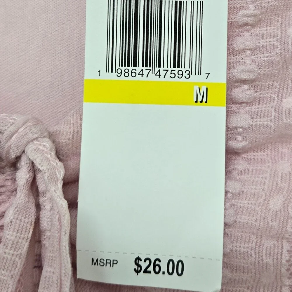 No Comment* Pink Lace* V-neck* Bell-Sleeve Blouse* Size: Juniors M - Picture 7 of 7